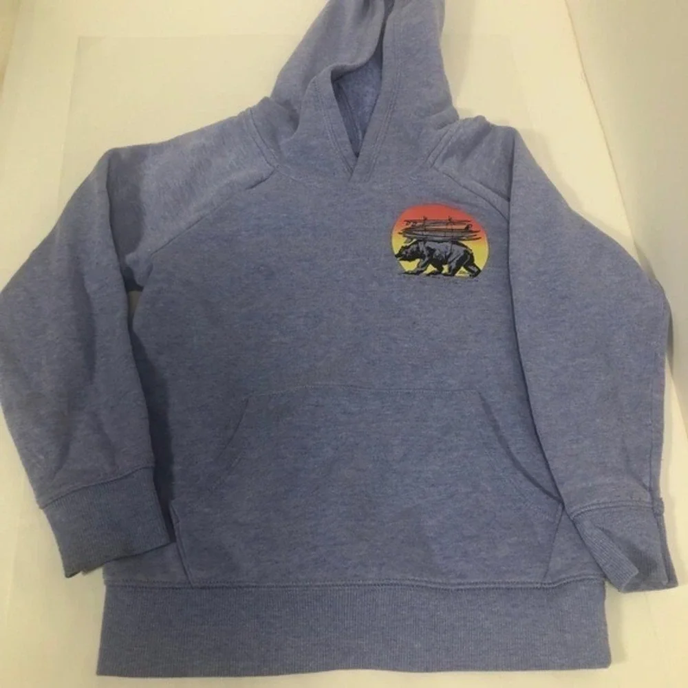 Old Navy‎ periwinkle hoodie surfer bear Size 4T